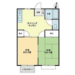 フォブールホロニックA 2DKの間取図画像