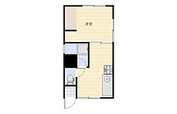 富田ビル 1DKの間取図画像