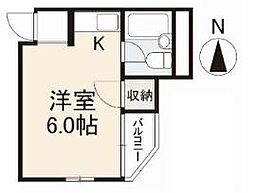 ドルフ玉藻 ワンルームの間取図画像
