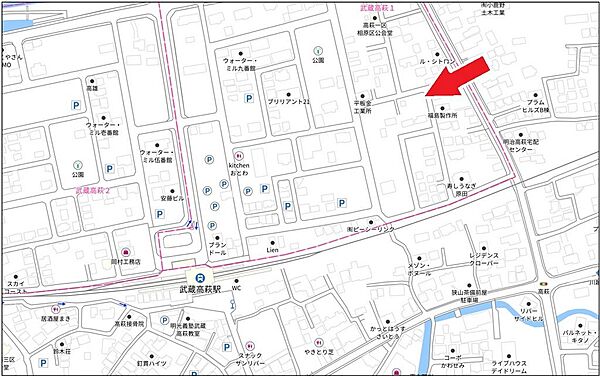 JR川越線『武蔵高萩』駅まで徒歩6分