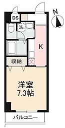 AMTY中央町 1Kの間取図画像