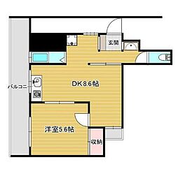 伊藤ビル第1 1DKの間取図画像