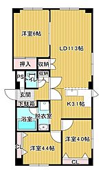 アレグロビル 3LDKの間取図画像
