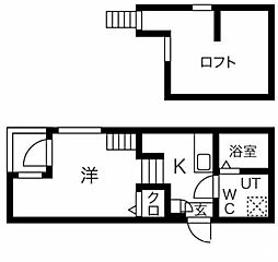 シャルマンメゾン 1Kの間取図画像