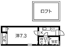 ナピオ上小田井 1Kの間取図画像