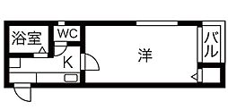 ラチトラル東別院 1Kの間取図画像