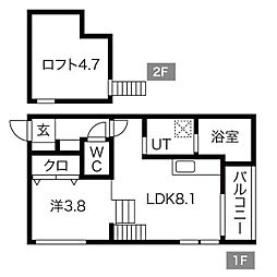 アーバンレジデンス名古屋 1LDKの間取図画像