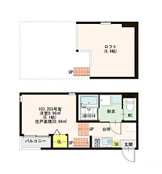 ステラート新瑞橋 1Kの間取図画像