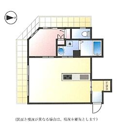 ヴェラハイツ亀戸 1LDKの間取図画像