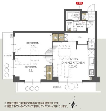 2LDK 間取り