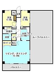 バルミー高須 2LDKの間取図画像