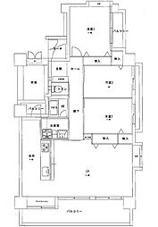 五日市ヒューマンズ 3LDKの間取図画像