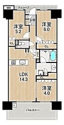 ジオ杉並高井戸 3LDKの間取図画像