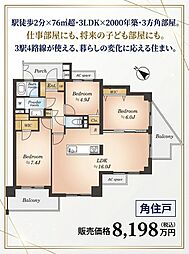ユアコート東長崎 3LDKの間取図画像