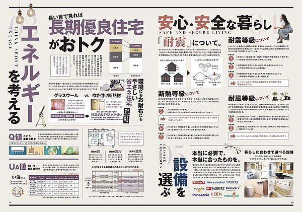 【耐震×断熱×省エネで叶える安心の住まい】長期優良住宅仕様で、高い耐震・断熱・省エネ性能を実現。光熱費を抑えつつ快適な室内環境を保ち、将来も安心して暮らせる住まいです。