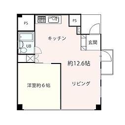 K2ビル 1LDKの間取図画像
