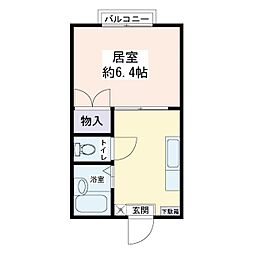コーポFUDA 1DKの間取図画像