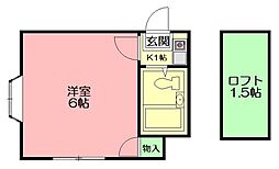 CielA 1Kの間取図画像