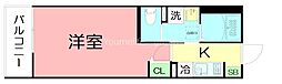 セレーノ国分南 1Kの間取図画像