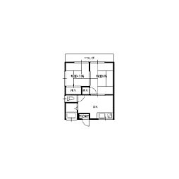 さがみの荘 2DKの間取図画像