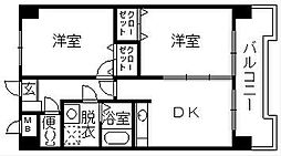メゾンサモワール 2DKの間取図画像