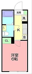 アザーレ・ナッジ相武台 1Kの間取図画像