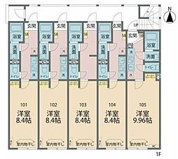 カインドネス本厚木南町0 1Kの間取図画像