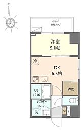 マイシティ厚木中町 1DKの間取図画像