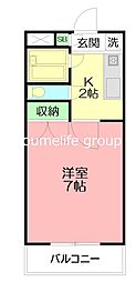 メゾン相模野 1Kの間取図画像