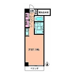 峯山ビル 1Kの間取図画像