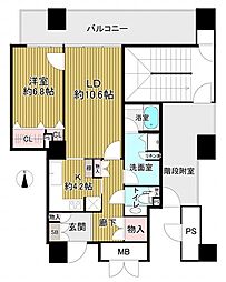 OAPレジデンスタワー西館 1LDKの間取図画像