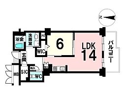 パークナード吹田SSTエクラ 1LDKの間取図画像