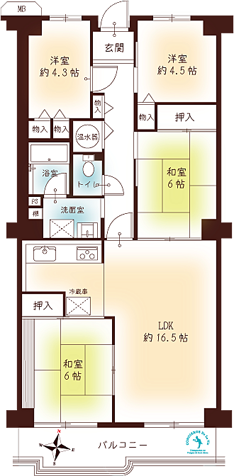 殆どの壁が取り壊しできるようになっていますので、一から間取を創り上げることも可能です。ワクワクしますね♪