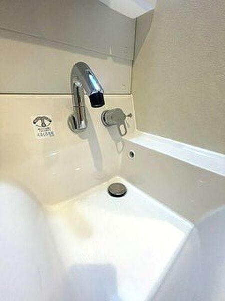 洗面化粧台も新規交換済み。シャワー水栓は洗髪や洗面ボウルのお掃除にも便利で、毎日の身支度を気持ちよく始められます。