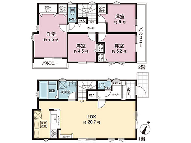 間取図です。図面と異なる場合は現況を優先させていただきます。