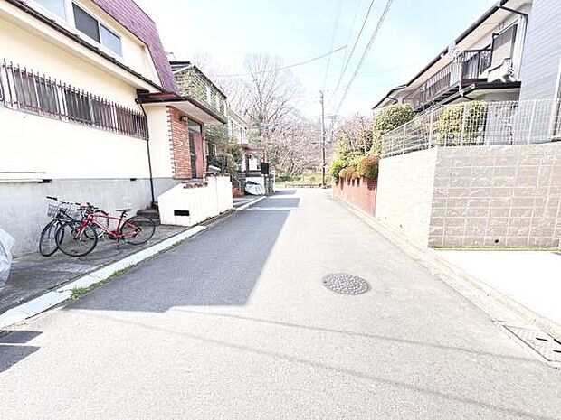 前面道路を含めた現地写真です。