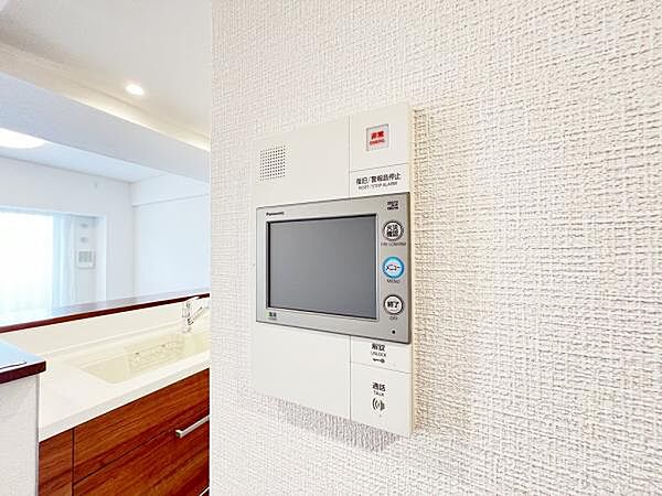 訪問者を確認できるTVモニター付きインターフォンです。