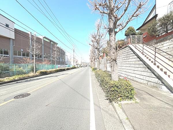 前面道路を含めた現地写真です。