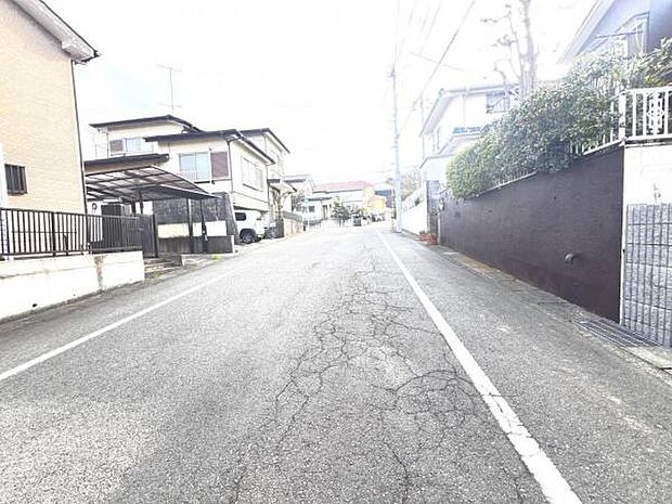 前面道路を含めた現地写真です。