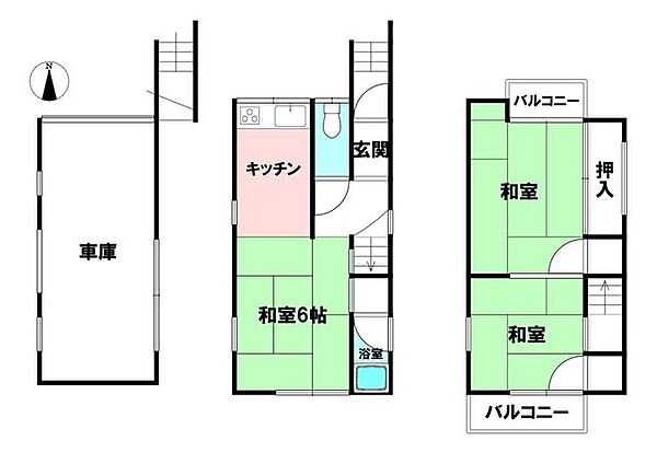 各居室の配置や水回りの位置を確認できる間取り図。室内の動線を検討する際にも役立ちます。