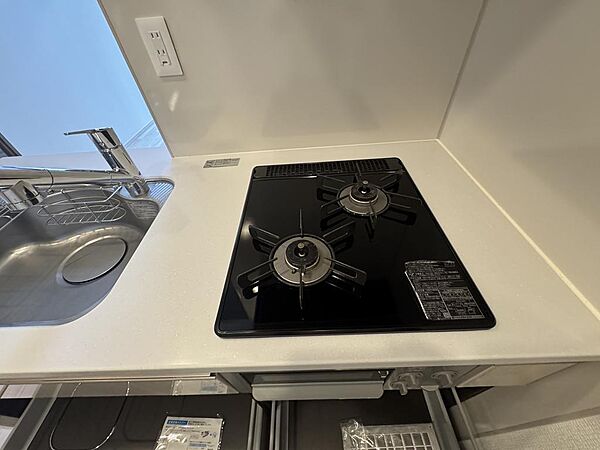 2口コンロで同時調理もスムーズに可能◎毎日のお料理が快適です。