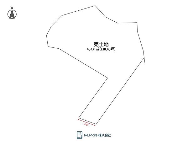 約138坪のゆとりある敷地！区画図で土地の広さをご確認いただけます。実際に現地をご覧いただくことで、建物の配置や土地活用などもイメージしやすくなります。まずはお気軽にお問い合わせください！