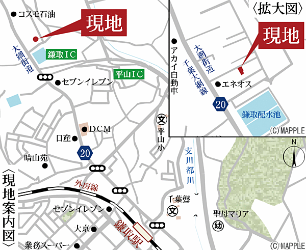 地図を拡大表示