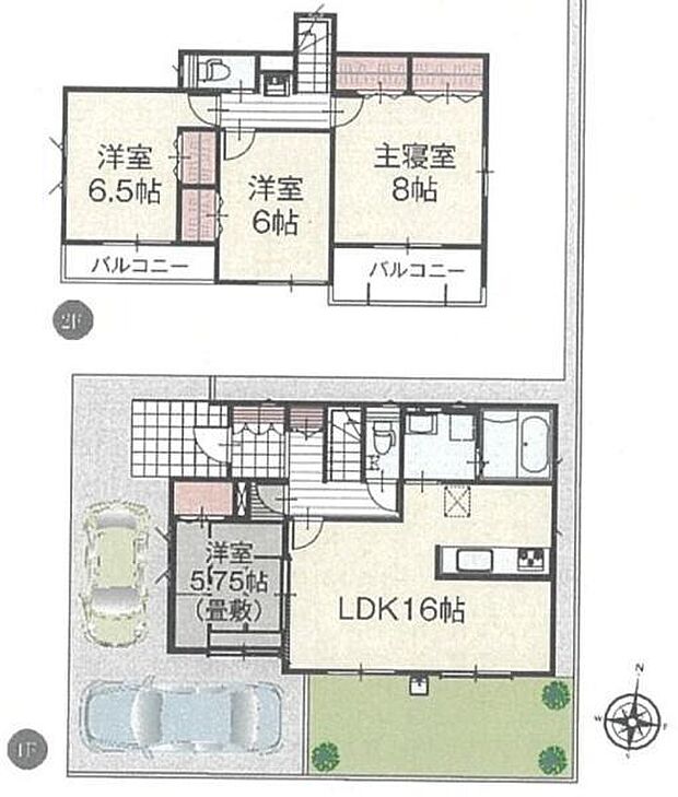 スタンダードで使いやすい、4LDKの間取り。