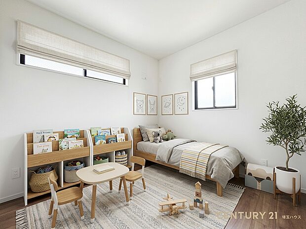 【洋室】ナチュラルな雰囲気で落ち着いて過ごせる洋室は子供部屋にもピッタリ