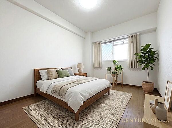 【寝室】シンプルですっきりとした室内は飽きのこない居心地の良い雰囲気※一部CG加工