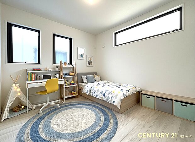 【洋室】ナチュラルな雰囲気で落ち着いて過ごせる洋室は子供部屋にもピッタリ※一部CG加工