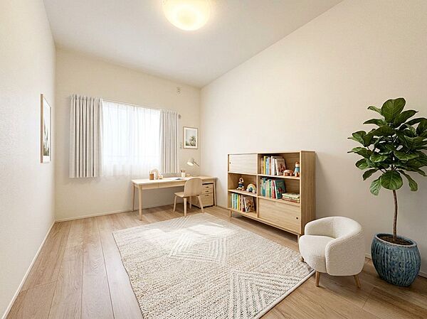 【洋室】明るく使いやすい洋室、収納付きで子ども部屋にもピッタリ※一部CG加工