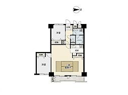 グランドシティ大宮WESTTOWER 2LDKの間取図画像