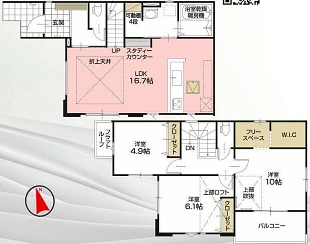 3348万円、3LDK、土地面積100.05m2、建物面積89.98m2 【間取り】 スタンダードで使いやすい、3LDKの間取り。